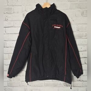 Puma Calgary Stampeders CFL Jacket Black Red Men’s LG Vintage Windproof